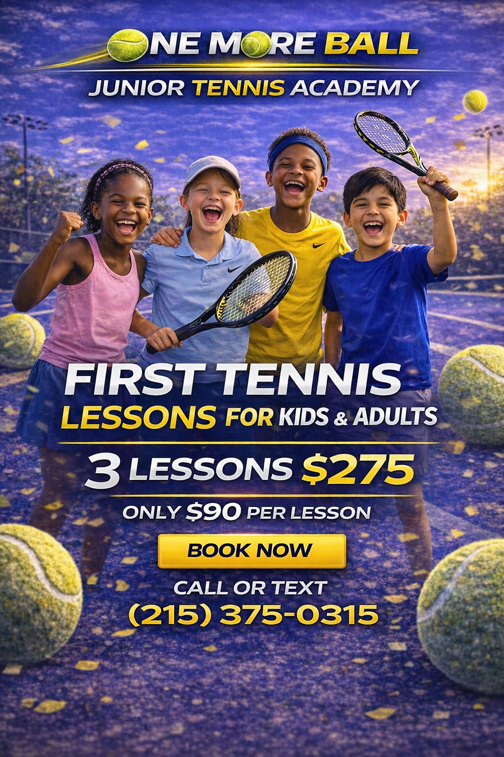 3 Lesson Tennis Package