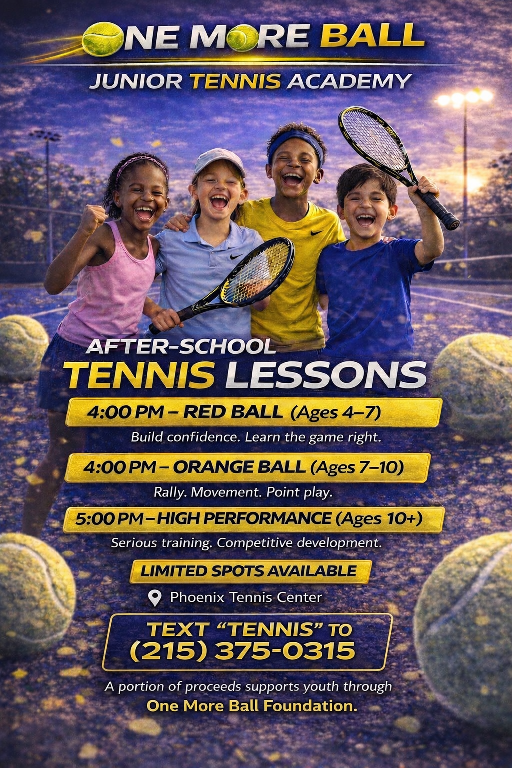 After-School Tennis Academy (Fall 2026 Enrollment)